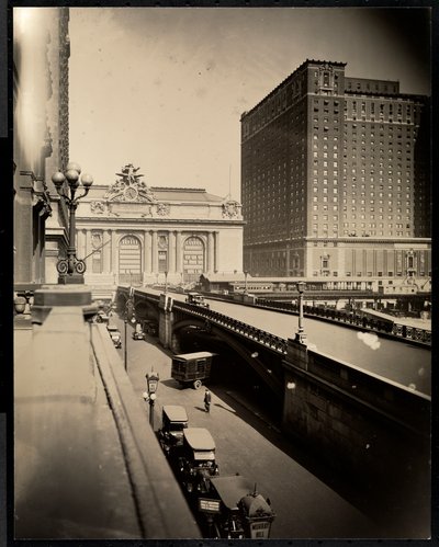 Vista de Park Avenue y la calle 42, 1920 de Byron Company